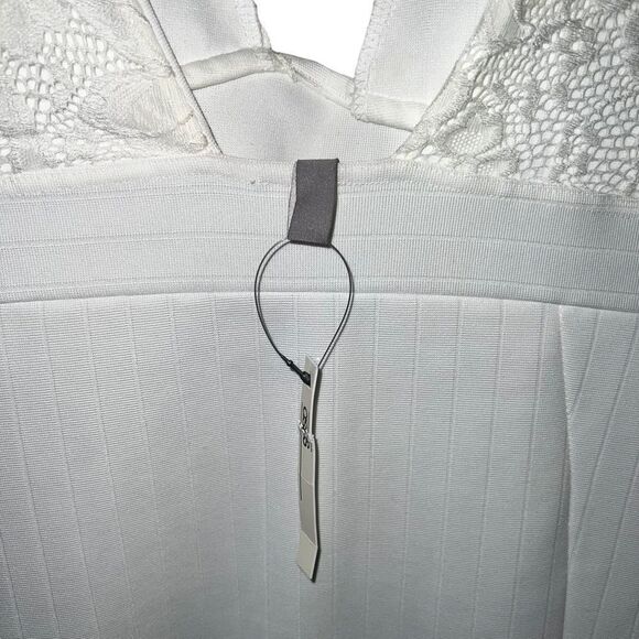 ASOS Plunge V Neck Lace Flounce Midi Dress  NWT - Picture 10 of 14